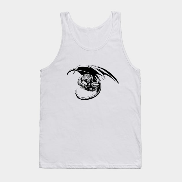 Dragon and Dog Tank Top by HybridFiction